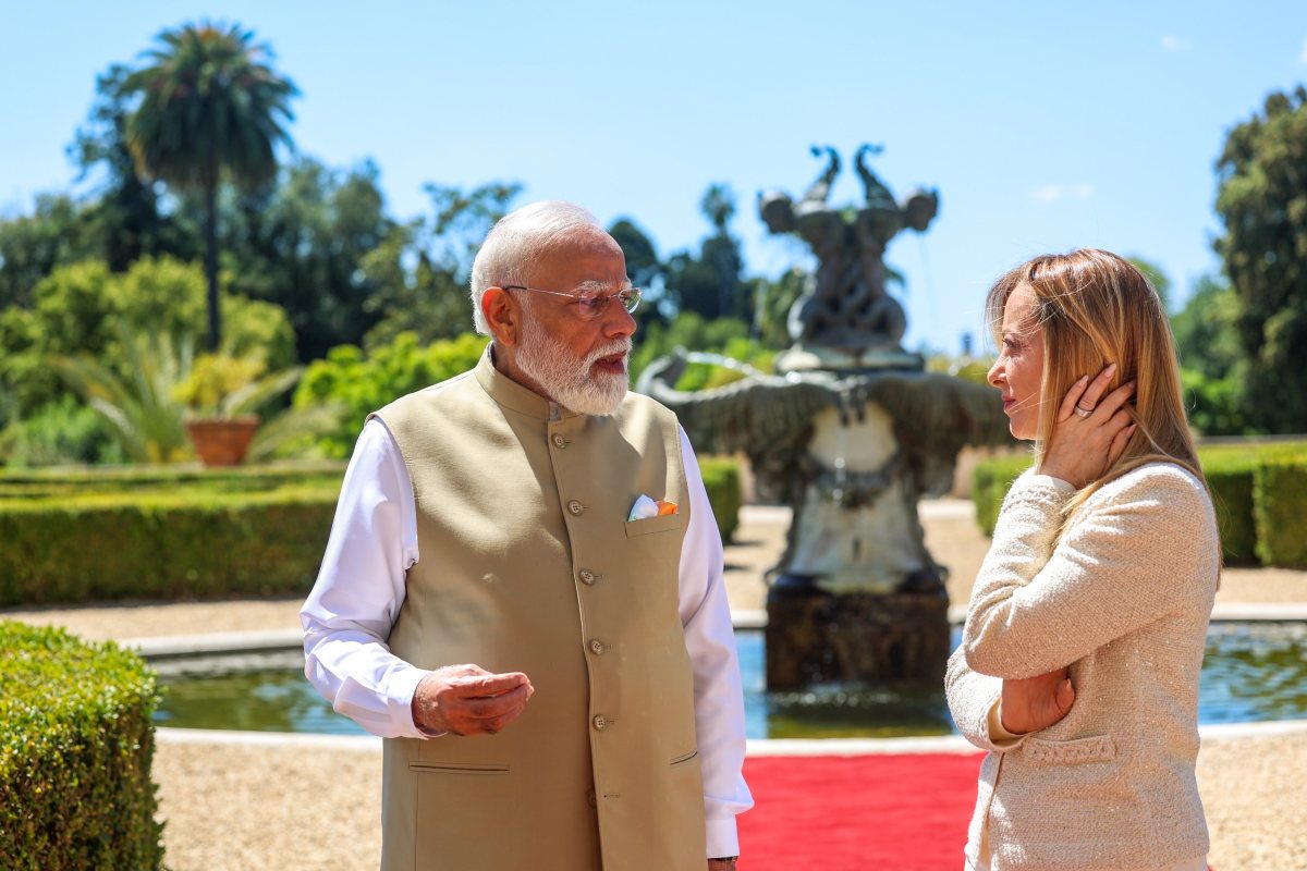 Prime Minister Narendra Modi in a conversation with Italian Prime Minister…
