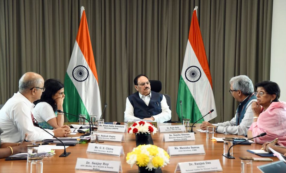 Union Health Minister JP Nadda reviews preparedness and surveillance measures…