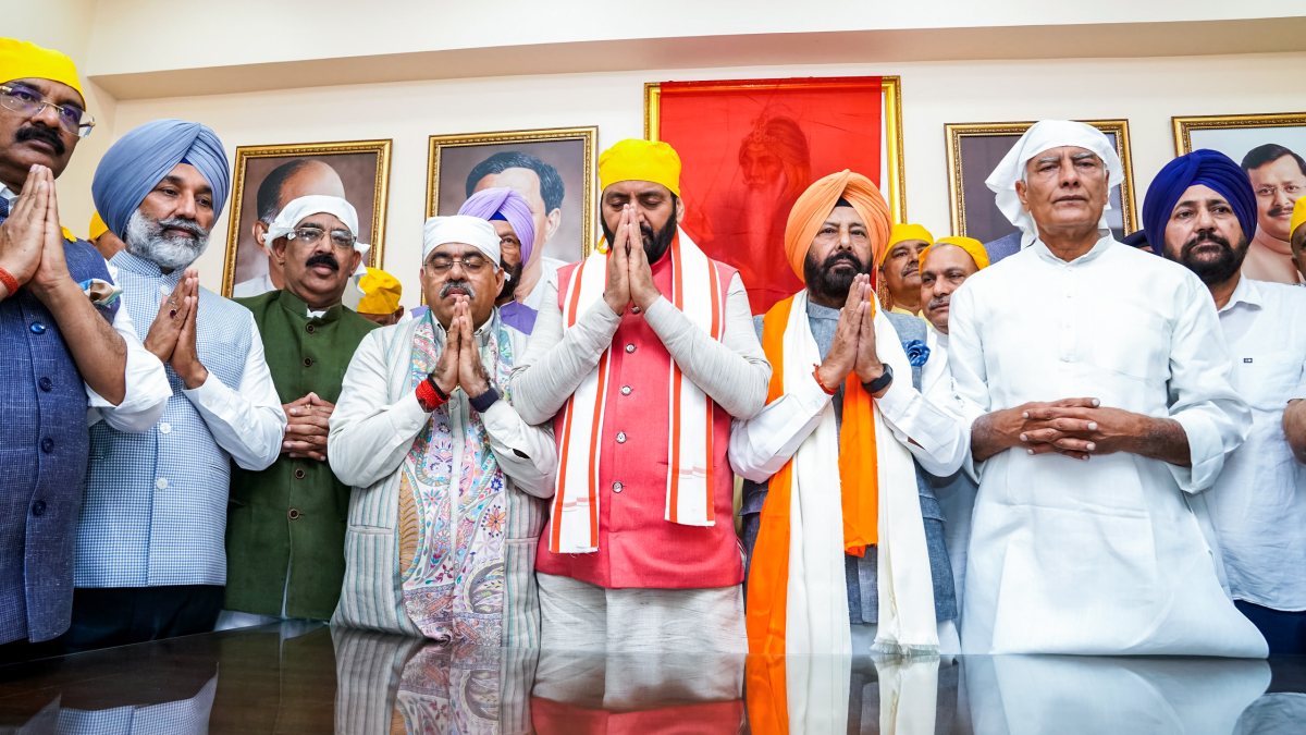 Haryana Chief Minister Nayab Saini attends the ceremony of the newly appointed…