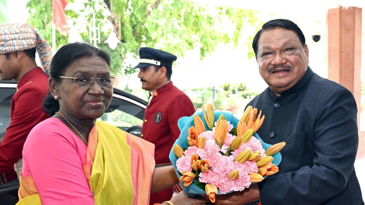 President Murmu arrives for tribal development conclave