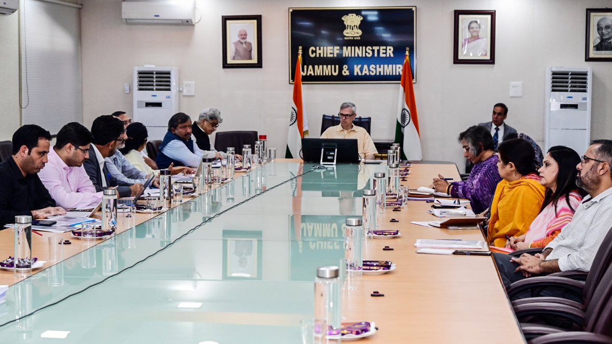 Jammu and Kashmir Chief Minister Omar Abdullah reviews the status of ongoing…