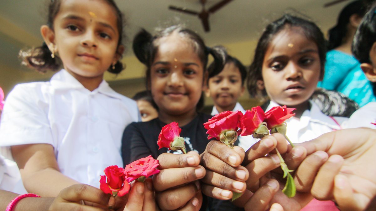 Students return to St Joseph's Primary School in Chennai