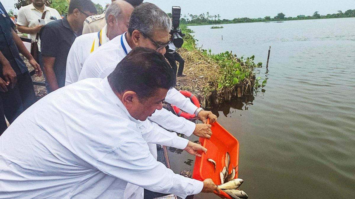 West Bengal CM Suvendu Adhikari releases fish on World Environment Day