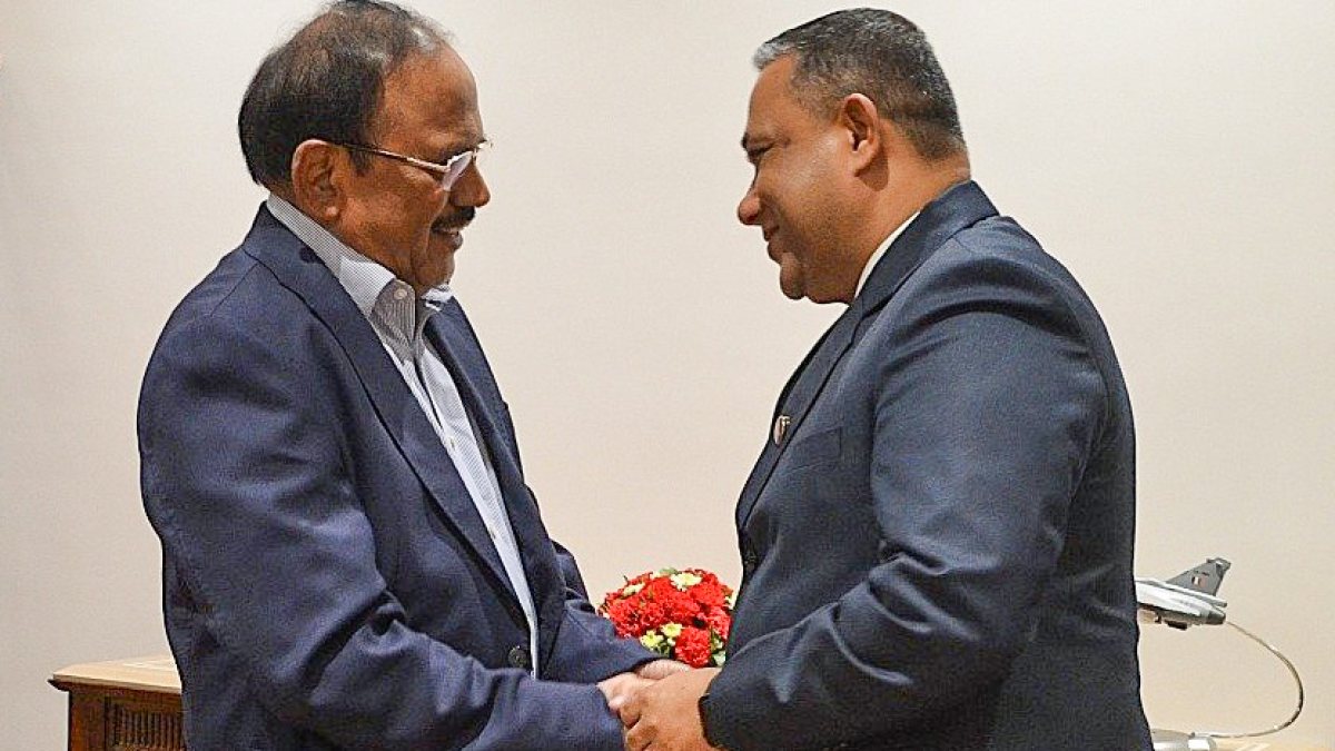 NSA Ajit Doval meets Nepal's Foreign Minister Shishir Khanal in Delhi