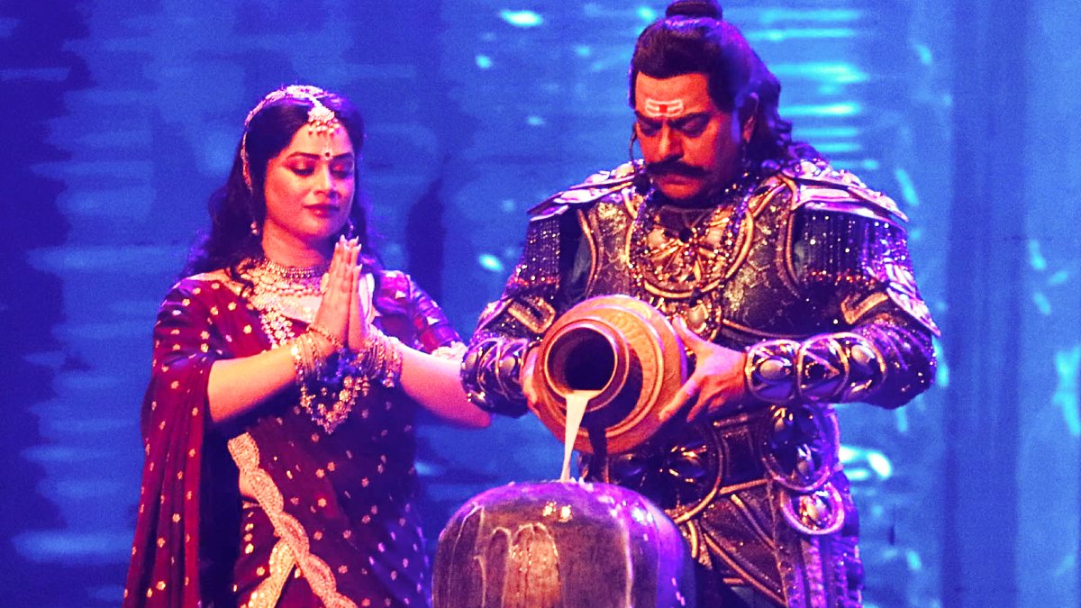 Ashutosh Rana performs in drama 'Humare Ram' in Guwahati