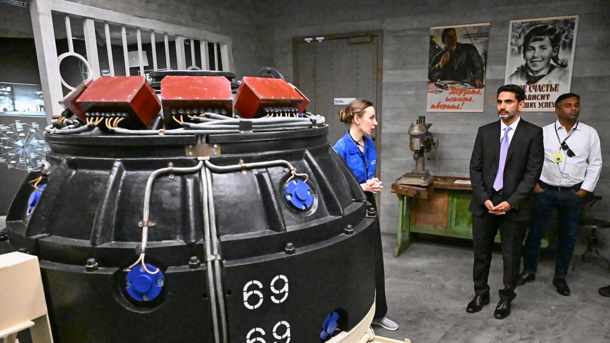 Andhra minister Nara Lokesh visits nuclear power museum in Moscow
