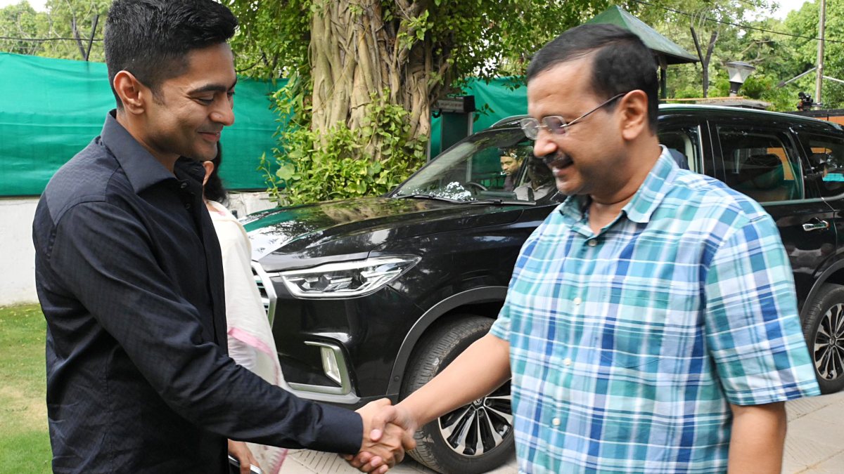 Abhishek Banerjee meets Arvind Kejriwal in Delhi