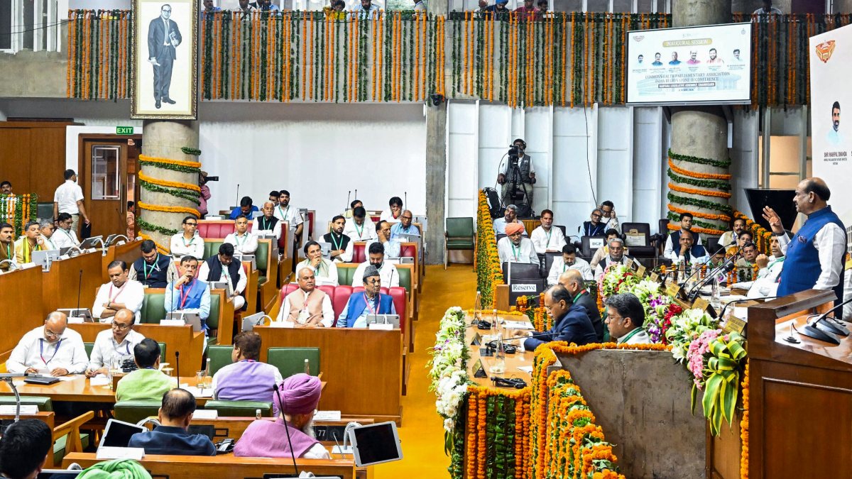 Lok Sabha Speaker Om Birla addresses the three-day Commonwealth Parliamentary…