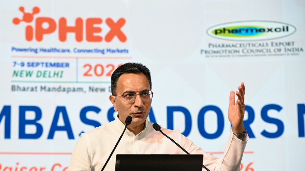 Union MoS for Commerce and Industry Jitin Prasada addresses during the Global…