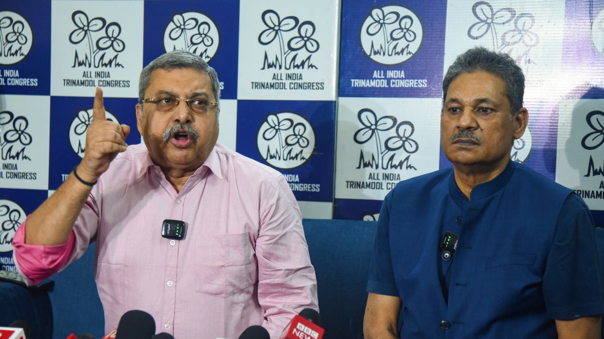 TMC MPs Kalyan Banerjee and Kirti Azad address press conference in Delhi