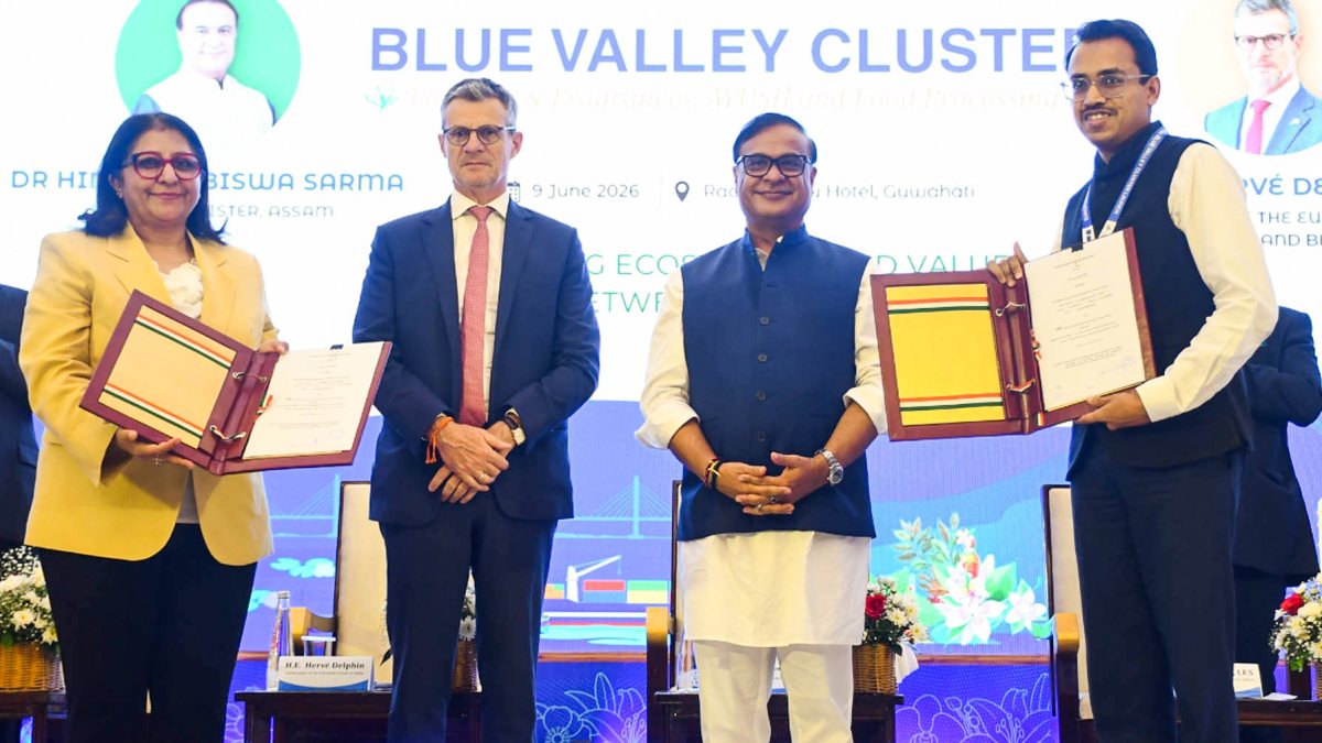 Assam CM Sarma, EU envoy Delphin witness Blue Valley Cluster launch
