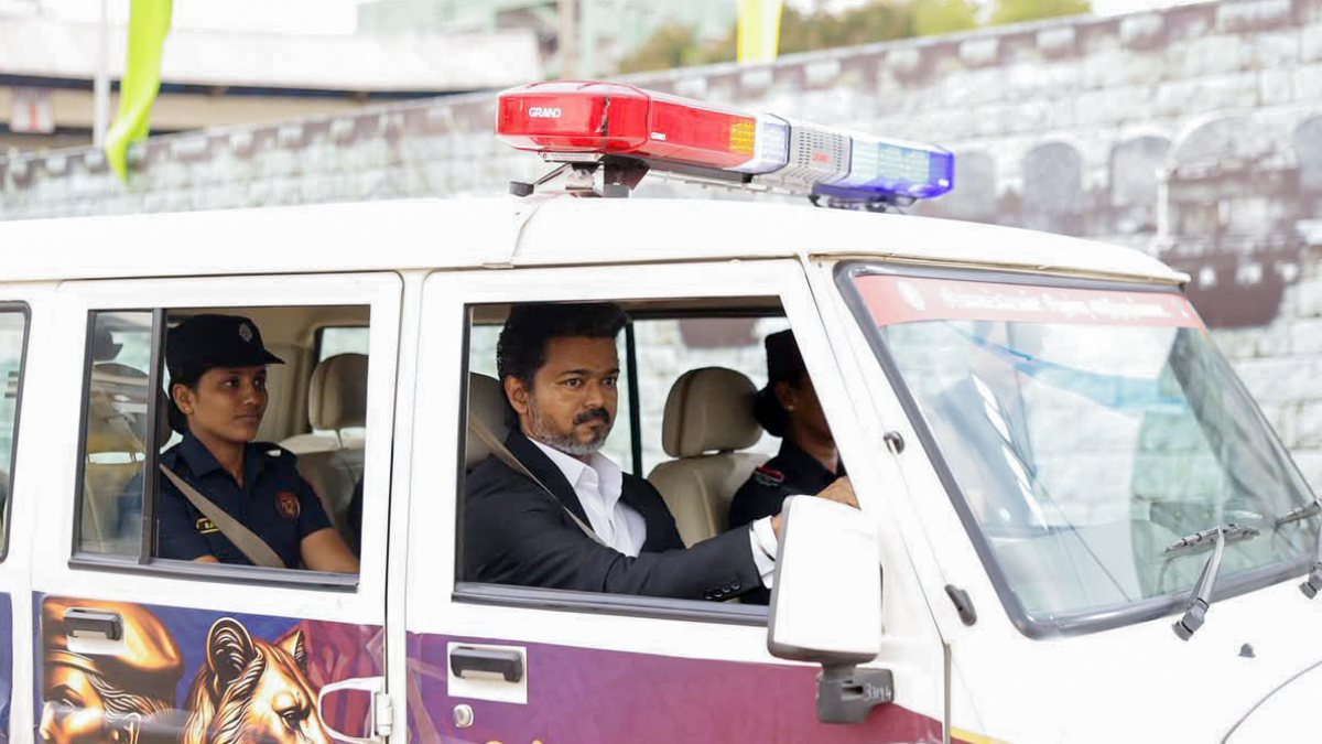 Tamil Nadu CM Vijay drives STF vehicle at women's safety task force launch