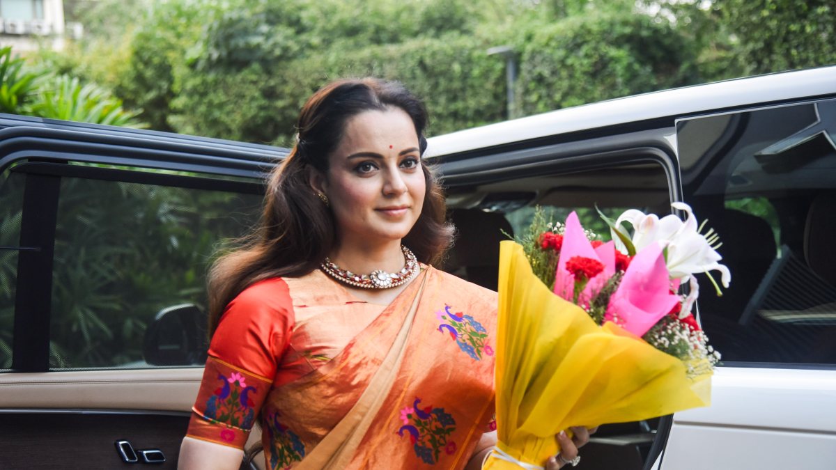 BJP MP Kangana Ranaut attends film premiere in New Delhi
