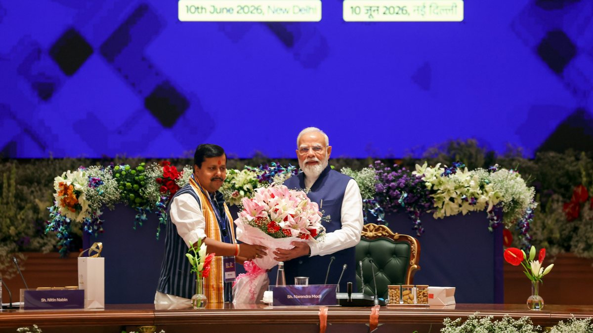 Modi chairs NDA conclave at Bharat Mandapam