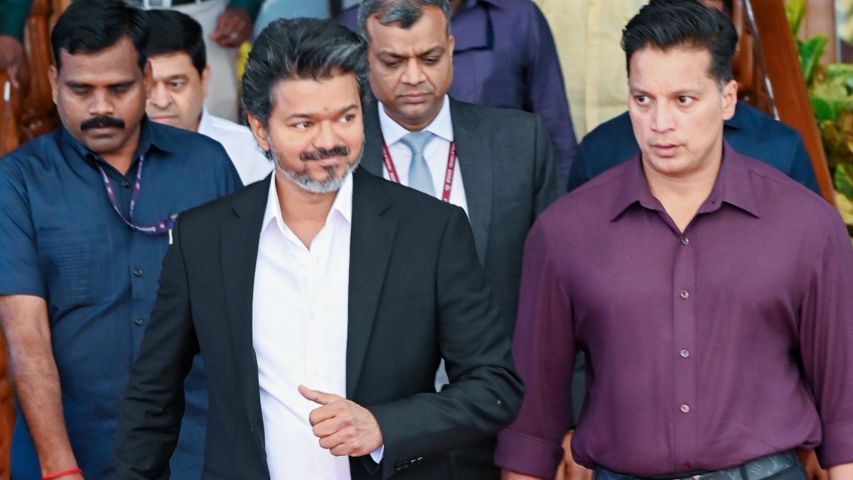 Tamil Nadu CM Vijay at Tamil Nadu house in New Delhi