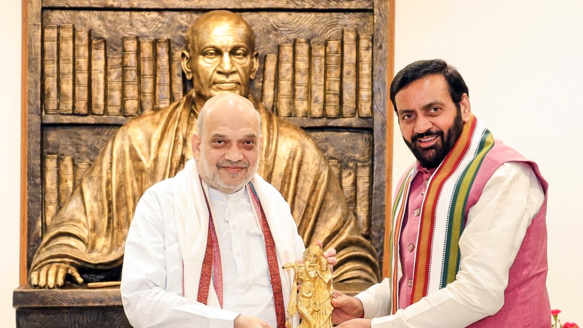 Haryana CM Nayab Singh Saini meets Amit Shah in Delhi