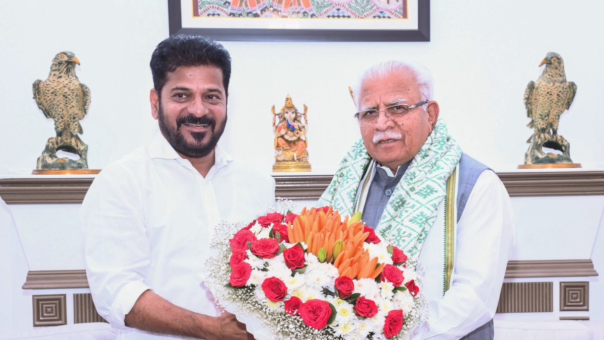 Telangana CM Revanth Reddy meets Union Minister Khattar in Delhi