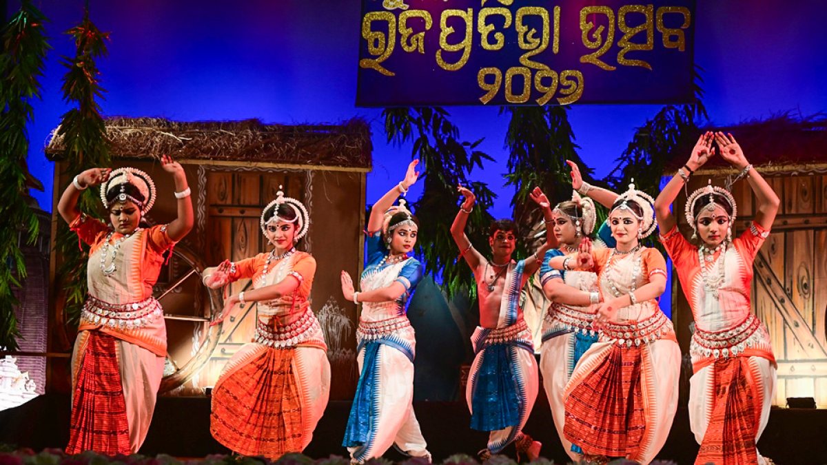Artists perform classical dance at Odisha's Raja Parba festival