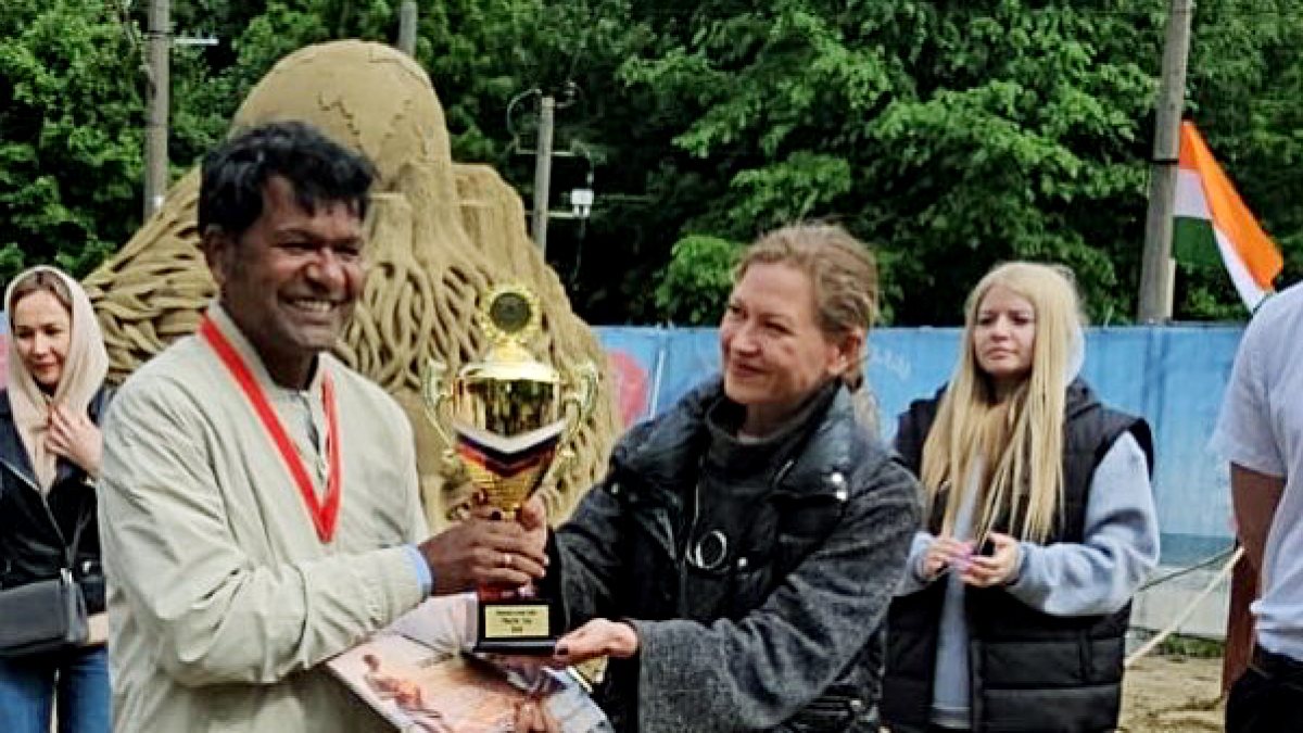 Indian sand artist Sudarsan Pattnaik wins Russian Grand Sand Master Cup