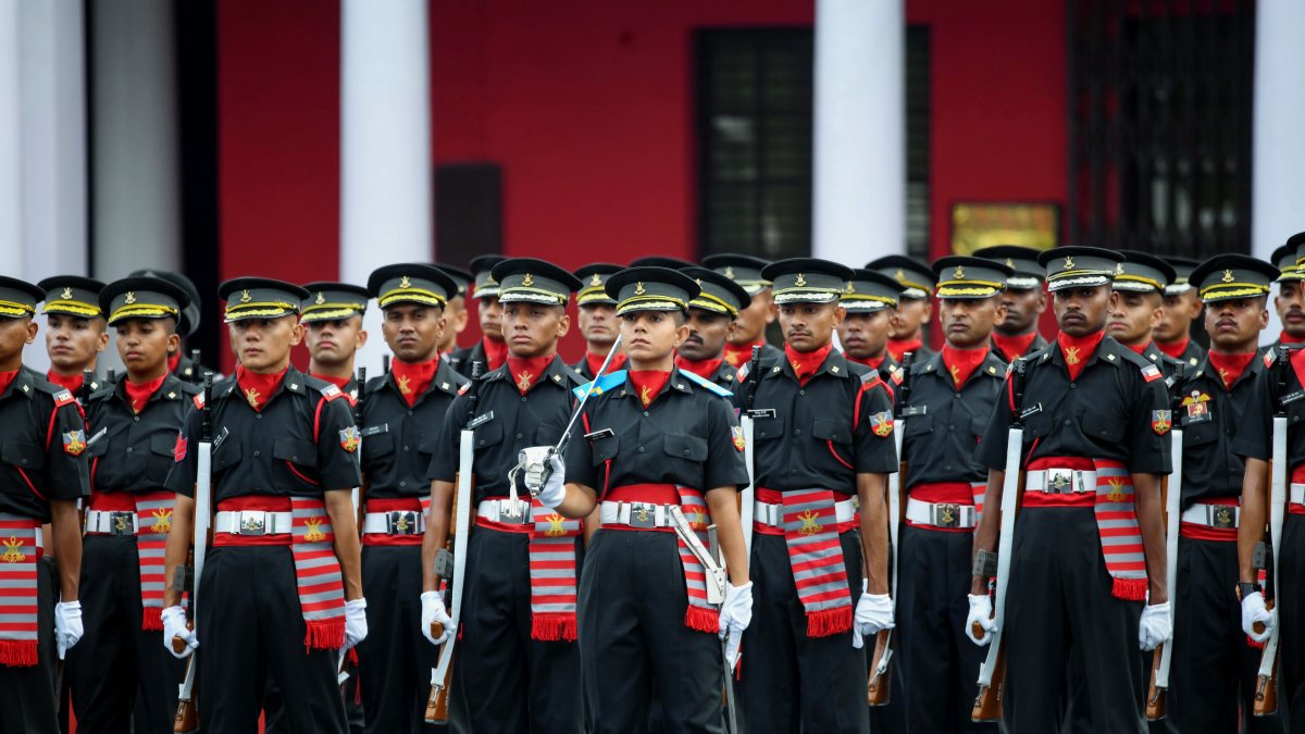 IMA cadets march at 158th regular course passing-out parade