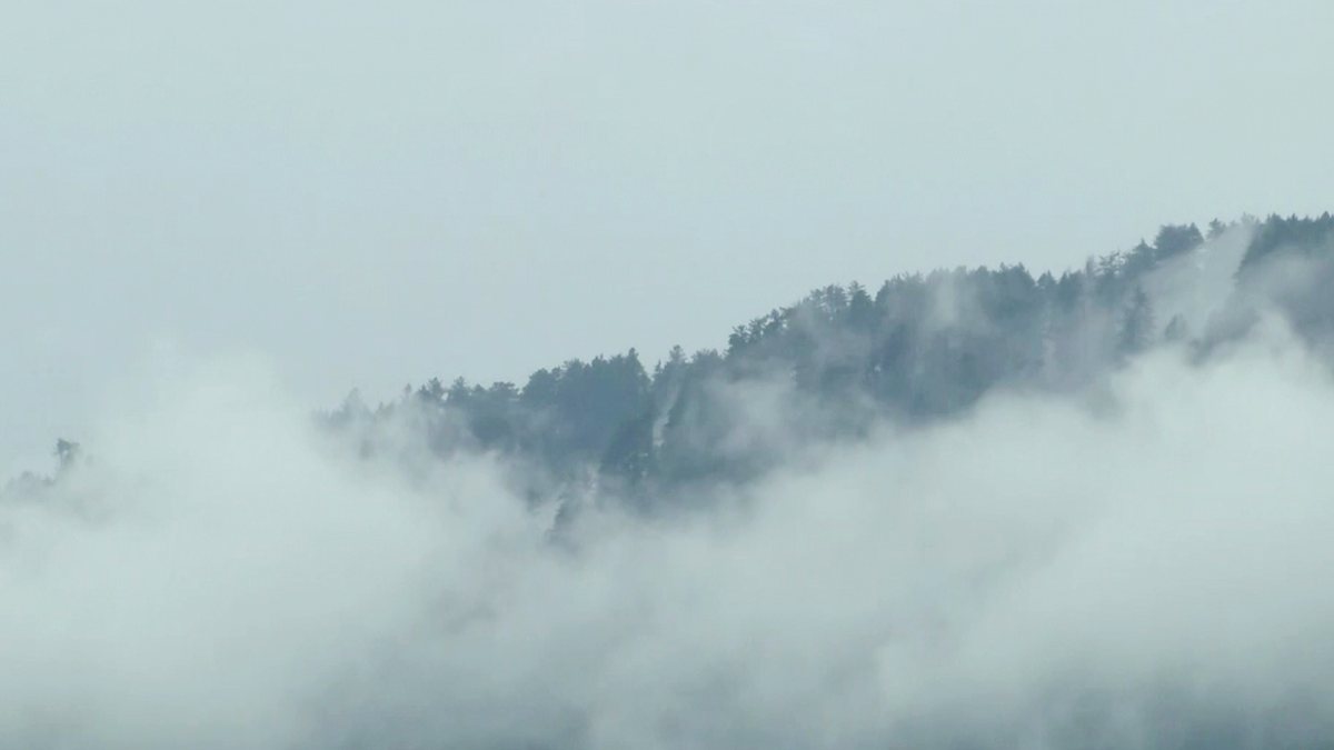 Cloud-covered mountains in Doda after temperature drop