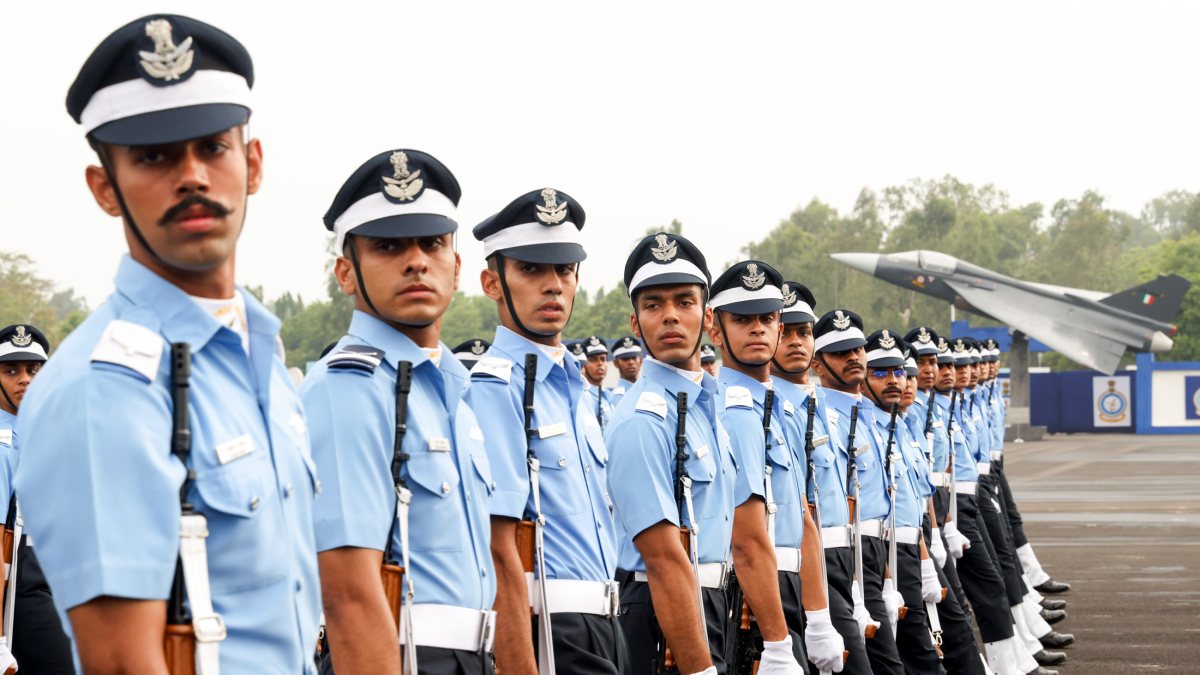 Graduating cadets march at Air Force Academy parade in Hyderabad