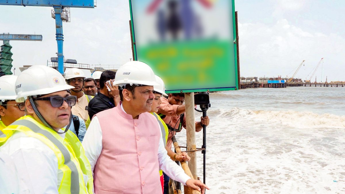Maharashtra CM Fadnavis inspects Mumbai coastal road project work
