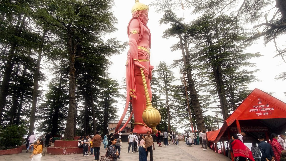 Tourist inflow rises amid pleasant weather, in Shimla, on Sunday.
