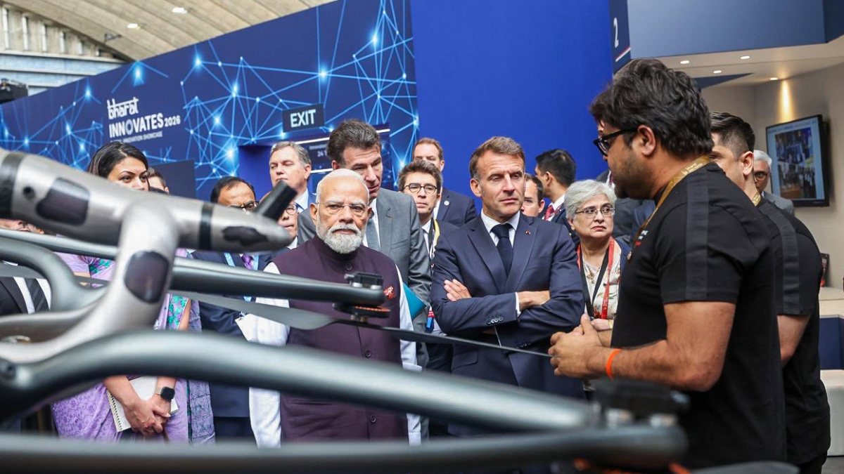 Modi visits Bharat Innovates 2026 exhibition in Nice with Macron