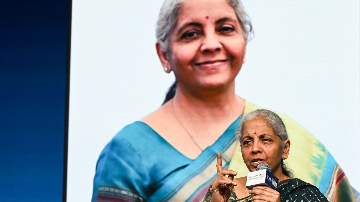 Union Minister Nirmala Sitharaman speaks during the Mindmine Summit 2026, in…