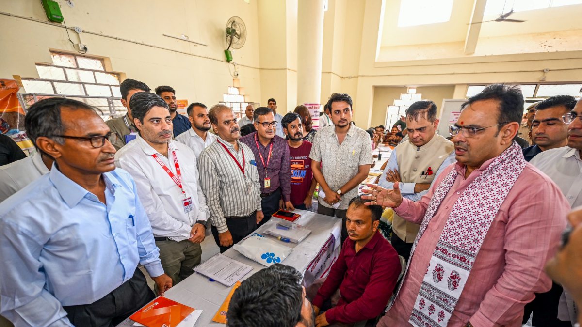 Rajasthan CM Bhajanlal Sharma inspects urban service camp in Jaipur