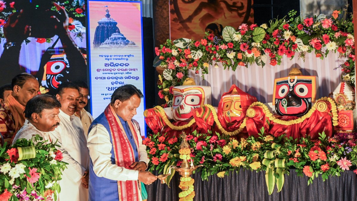 Odisha CM felicitated after 'Dham' removed from Digha temple
