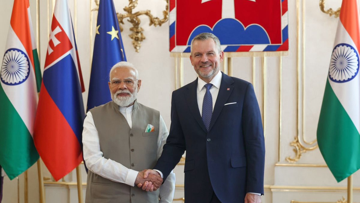 Modi meets Slovak President Pellegrini in Bratislava