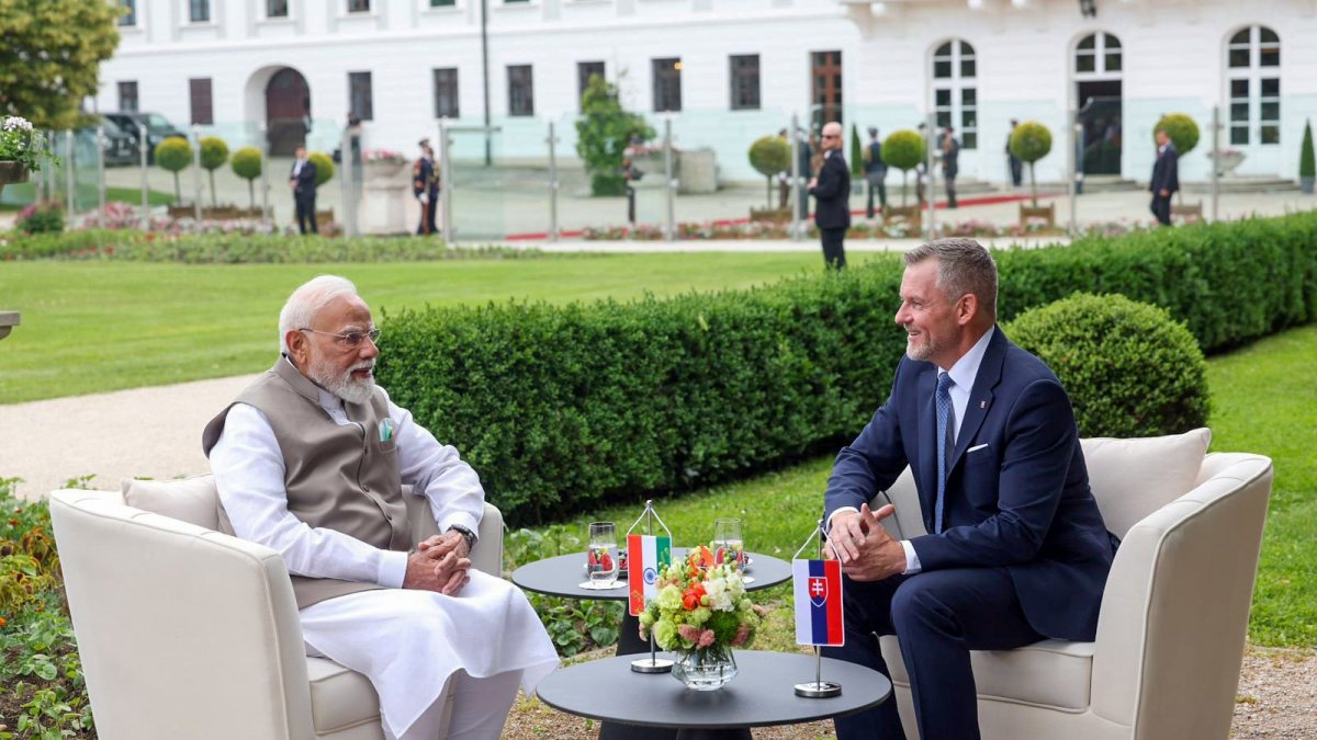 Modi meets Slovak President Pellegrini in Bratislava