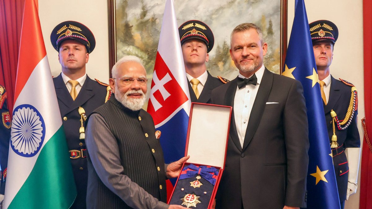 Slovak president confers highest state honour on PM Modi