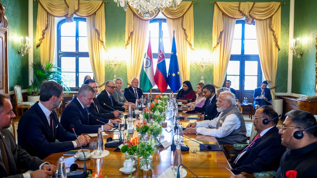 Modi holds delegation-level talks with Slovak President Pellegrini