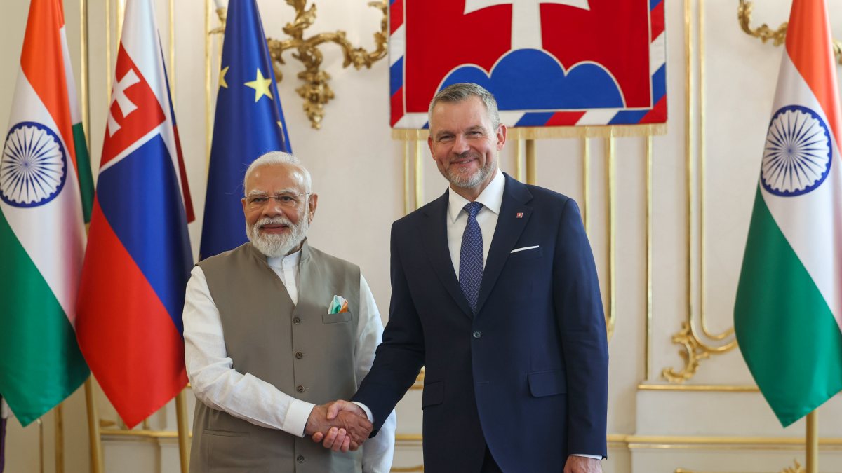 Prime Minister Narendra Modi and President of Slovakia, Peter Pellegrini…