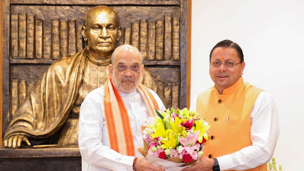 Uttarakhand CM Dhami meets Union Home Minister Shah in Delhi