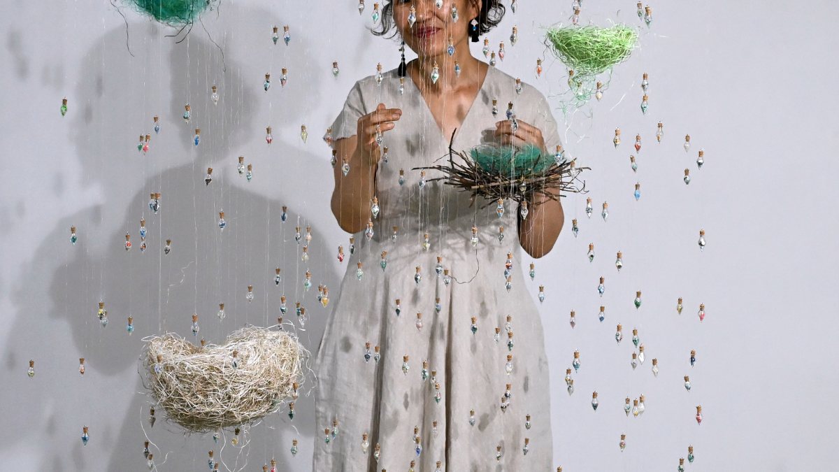 Artist unveils installation at Aqua Paradiso exhibition in New Delhi