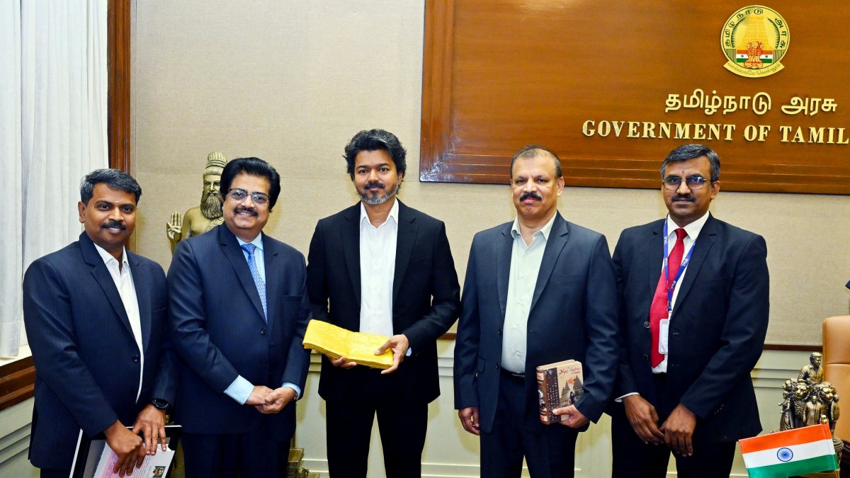 Tamil Nadu CM Vijay meets TMB bank officials in Chennai
