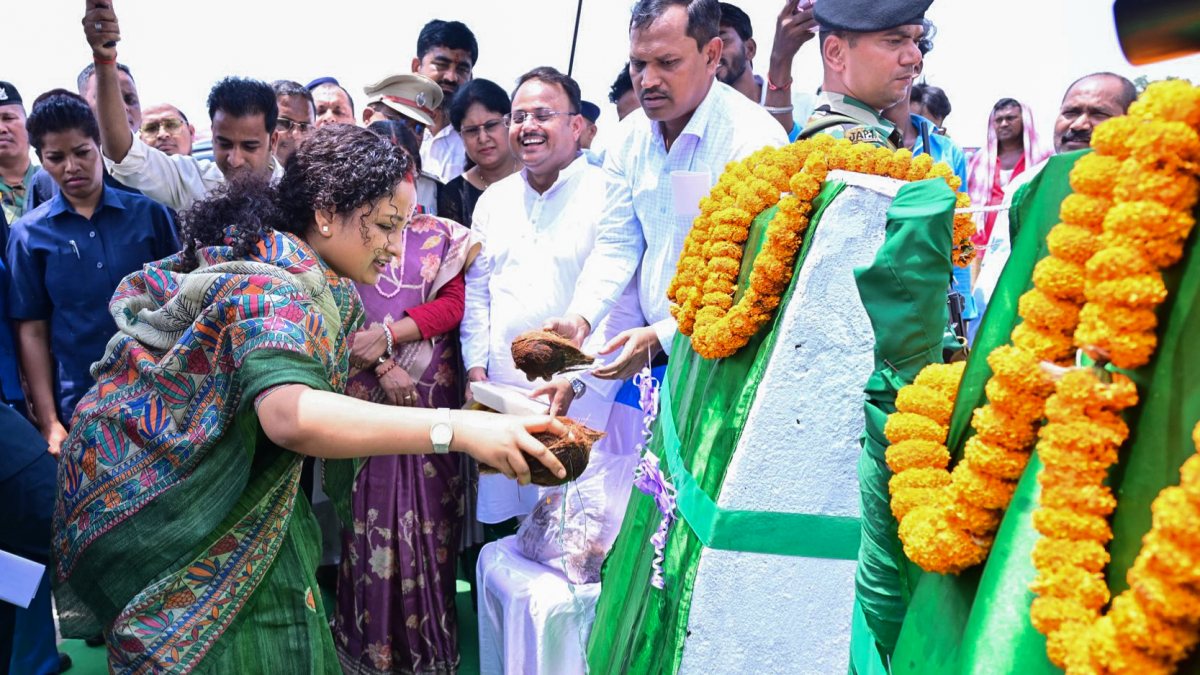 JMM leader Kalpana Murmu Soren inaugurates a road and bridge constructed under…