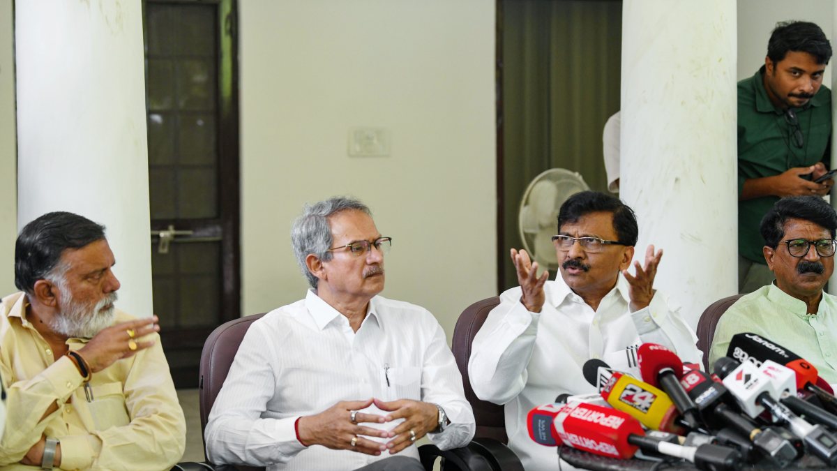 Shiv Sena (UBT) MPs hold press conference in New Delhi