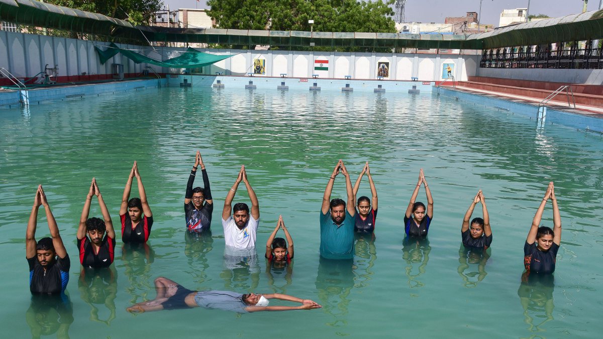 People practice yoga ahead of International Yoga Day in Bikaner