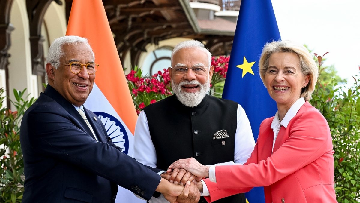 Modi meets EU leaders Costa and von der Leyen at G7 Summit
