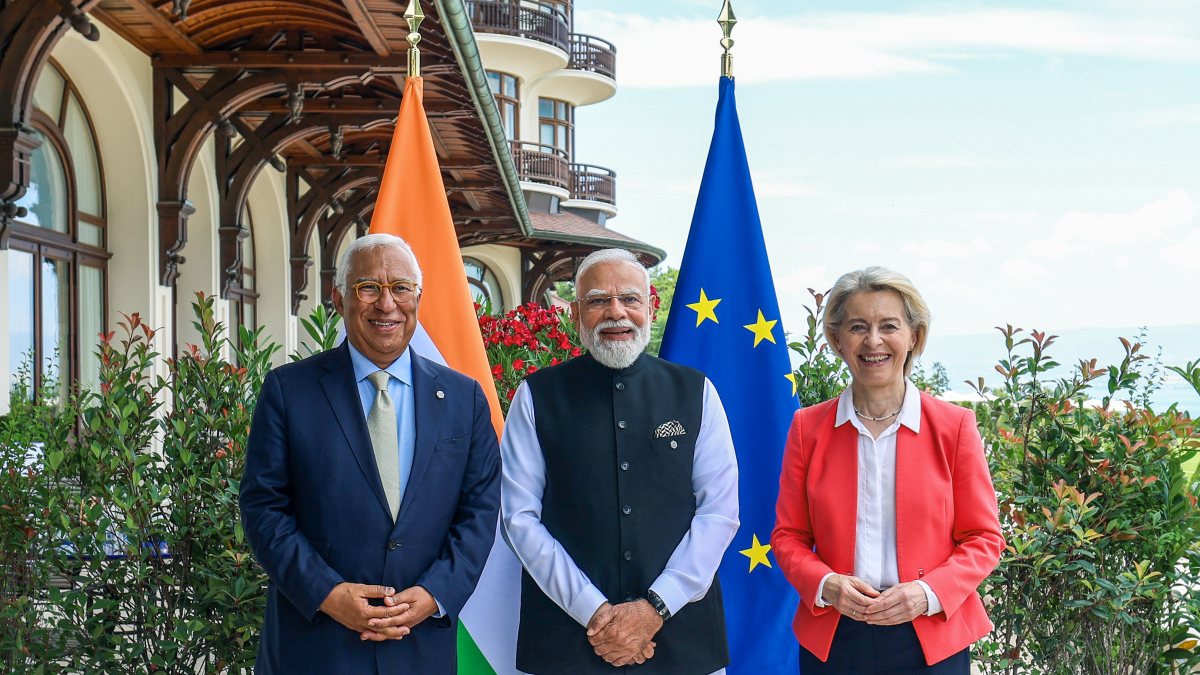 Modi meets EU leaders Costa and von der Leyen at G7 summit