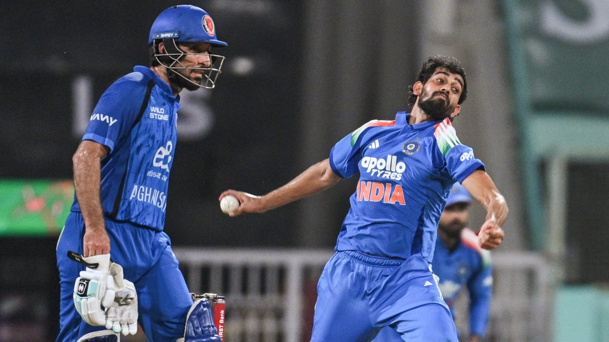 Prince Yadav bowls during India vs Afghanistan 2nd ODI in Lucknow