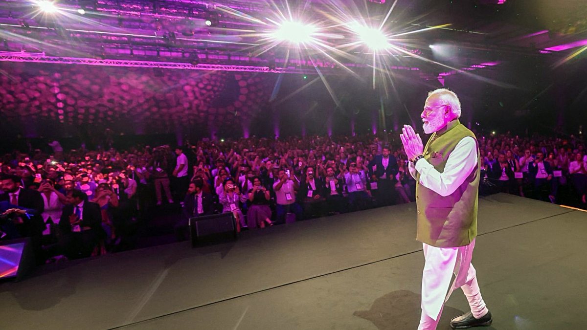 Prime Minister Narendra Modi greets at VivaTech 2026, Europe's biggest startup…