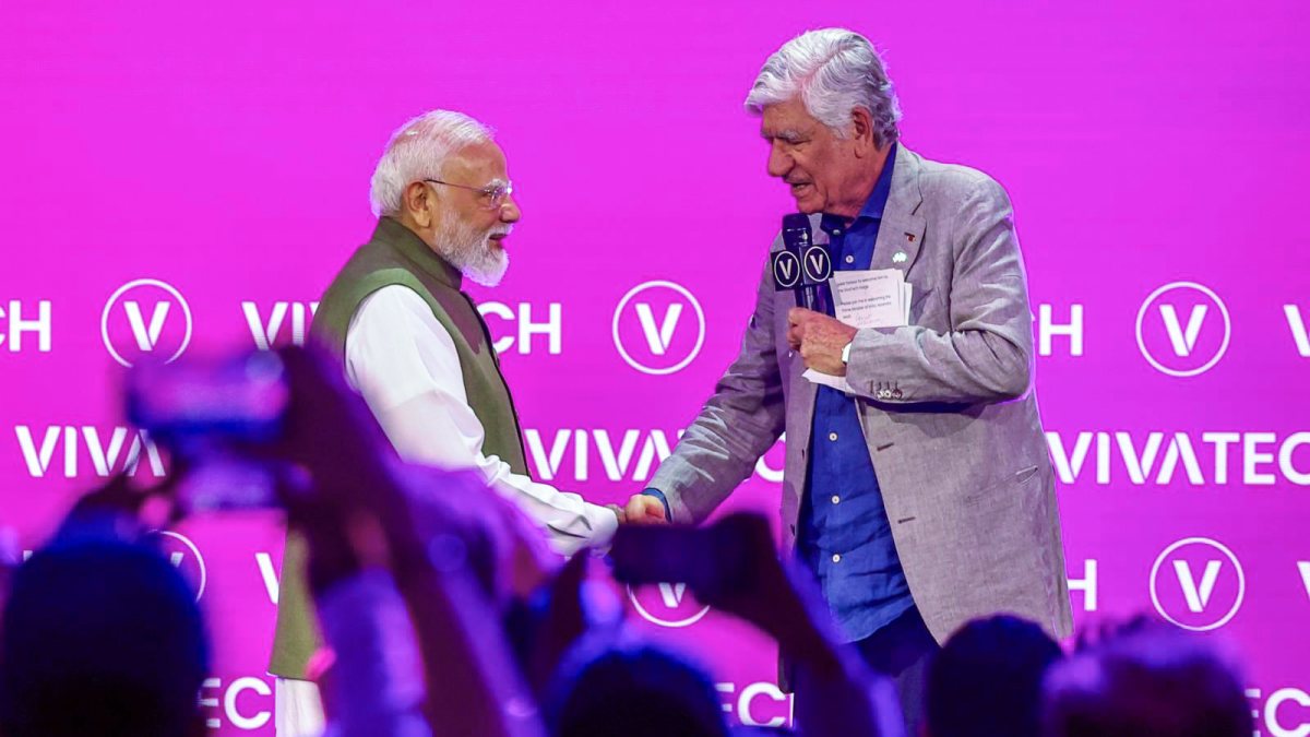 Prime Minister Narendra Modi during VivaTech 2026, Europe's biggest startup &…