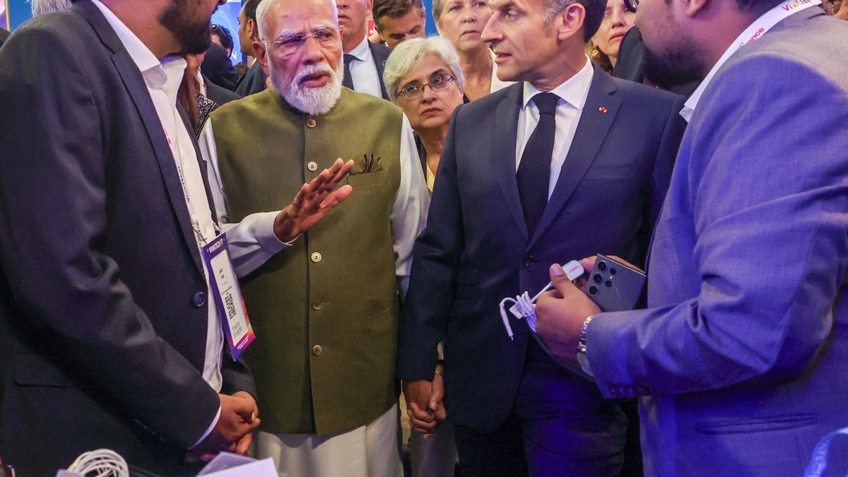 Modi and Macron tour VivaTech 2026 exhibition in Paris