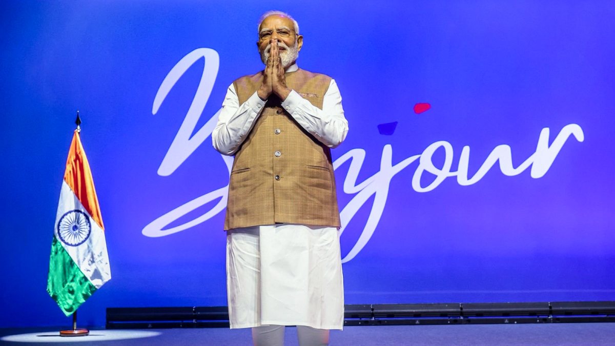 PM Modi greets at VivaTech 2026 in Paris